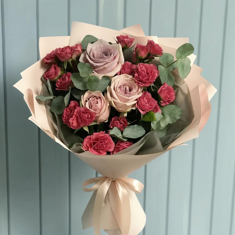 Букет цветов из: Гвоздики и Розы в Советском Ханты-Мансийского АО