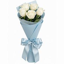 Букет 5 Белых роз Проуд #REPLACE_PRED# Советском Ханты-Мансийского АО