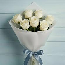 Букет 7 Белых роз Эдлесс Лав в Советском Ханты-Мансийского АО