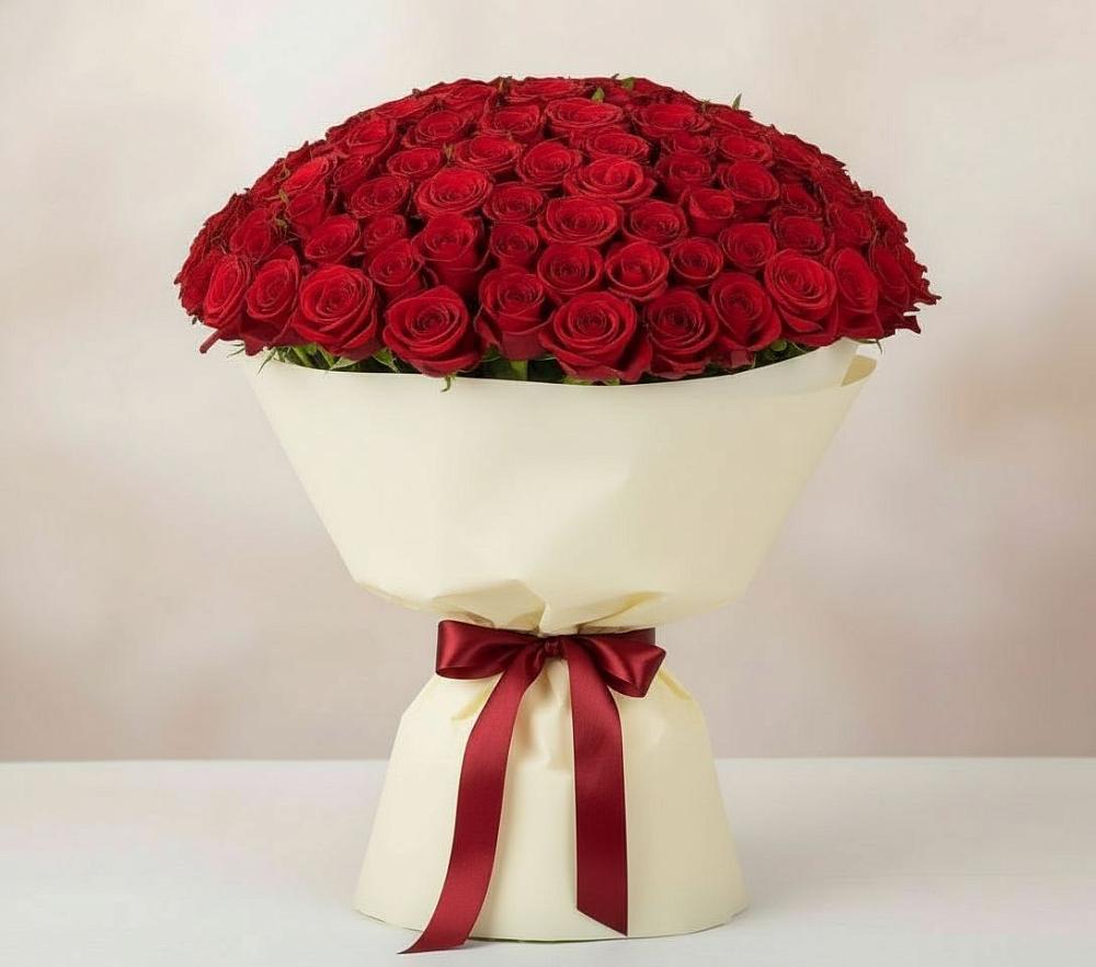 Букет 101 Красная роза Милано в Советском Ханты-Мансийского АО