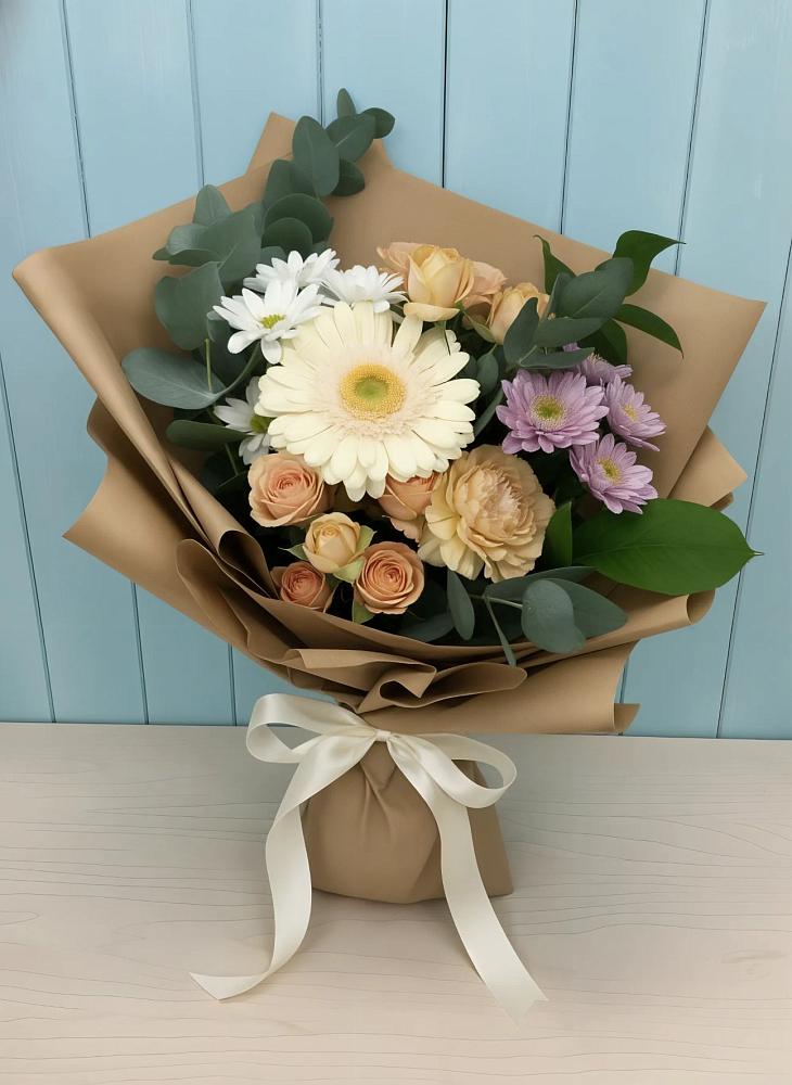 Букет цветов из: Герберы и Хризантемы в Советском Ханты-Мансийского АО