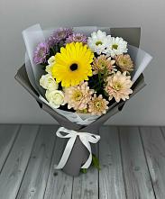 Букет цветов из:  Розы, Герберы и Хризантемы #REPLACE_PRED# Советском Ханты-Мансийского АО