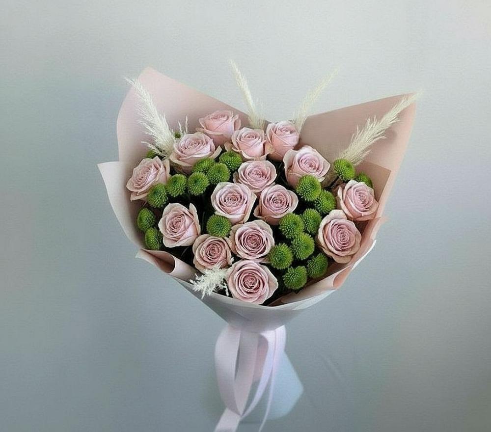 Букет цветов из: Розы и Хризантемы в Советском Ханты-Мансийского АО