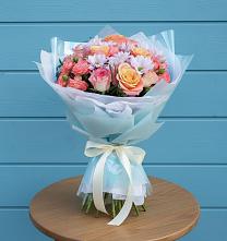 Букет цветов из:  Хризантемы и Розы в Советском Ханты-Мансийского АО